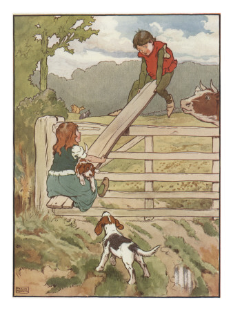 Illustration From Jack And Jill Of Children Of Seesaw by Frank Adams Pricing Limited Edition Print image