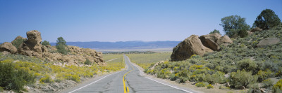 Highway Passing Through A Landscape, Highway 120, Mono County, California, Usa by Panoramic Images Pricing Limited Edition Print image