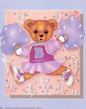 Cheerleader Bear by Kim Stembo Pricing Limited Edition Print image