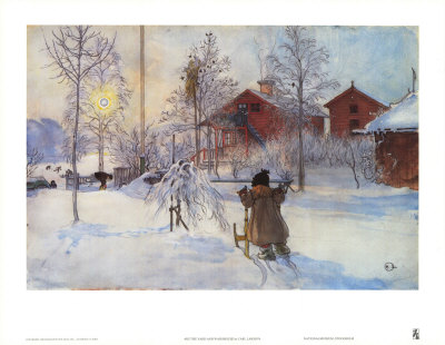 The Yard And The Washhouse by Carl Larsson Pricing Limited Edition Print image