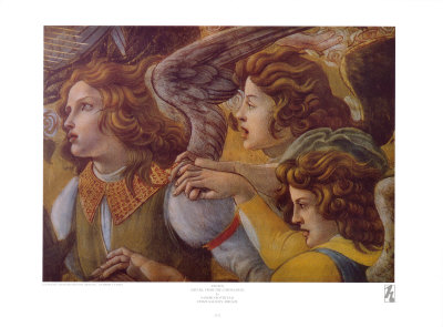 Angels (Detail From The Coronation) by Sandro Botticelli Pricing Limited Edition Print image