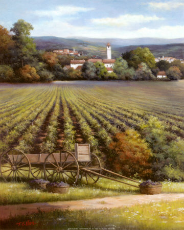 Gathering Grapes by T. C. Chiu Pricing Limited Edition Print image