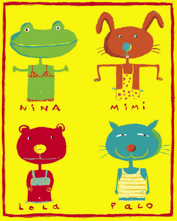 Nina, Mimi, Lola And Paco by Andree Prigent Pricing Limited Edition Print image