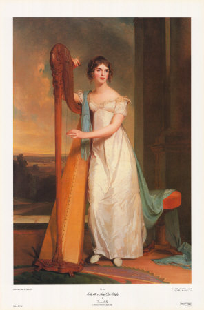 Lady With A Harp: Eliza Ridgely, 1818 by Thomas Sully Pricing Limited Edition Print image