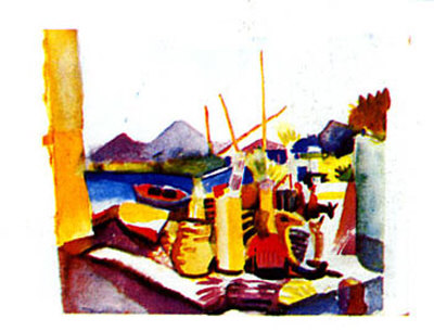 Landschaft Bei Hammamet, 1914 by Auguste Macke Pricing Limited Edition Print image