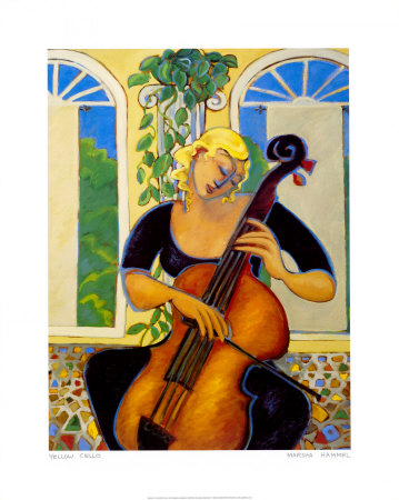 Yellow Cello by Marsha Hammel Pricing Limited Edition Print image