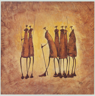 Groupe Massai I by Jacques Foureau Pricing Limited Edition Print image