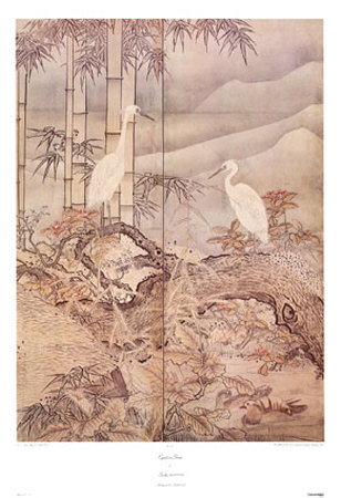 Egrets In Snow by Sesshu Toyo Pricing Limited Edition Print image
