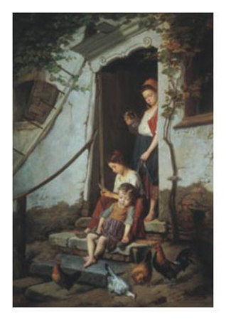 On The Cottage Steps by Theodore Gerard Pricing Limited Edition Print image