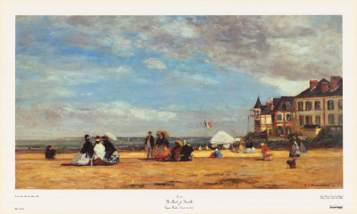 Beach At Trouville by Eugene Boudin Pricing Limited Edition Print image