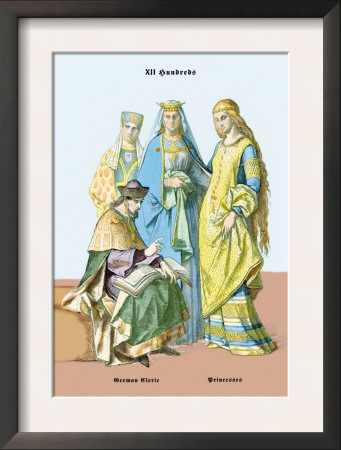 German Cleric And Princesses, 13Th Century by Richard Brown Pricing Limited Edition Print image