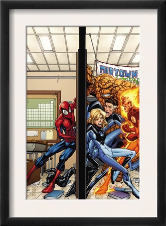 Marvel Adventures Spider-Man #39 Cover: Spider-Man, Fatastic Four by Patrick Scherberger Pricing Limited Edition Print image