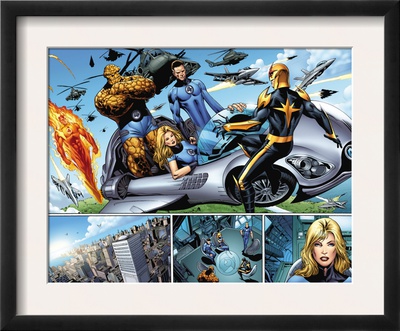 Nova #21 Group: Nova, Mr. Fantastic, Invisible Woman, Thing And Human Torch by Wellinton Alves Pricing Limited Edition Print image