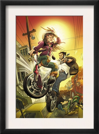 Runaways #10 Cover: Hayes, Molly And Wolverine by David Lafuente Pricing Limited Edition Print image