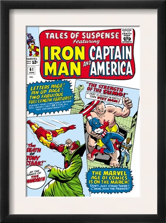 Tales Of Suspense #61 Cover: Iron Man, Captain America, Sumo And Mandarin Fighting by Don Heck Pricing Limited Edition Print image