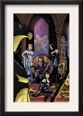 Uncanny X-Men #454 Cover: White Queen, Shaw, Sebastian, Black Queen And Hellfire Club Charging by Stuart Immonen Pricing Limited Edition Print image