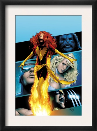 X-Men: Phoenix - Endsong #2 Cover: Phoenix, Beast, Emma Frost, Cyclops And Wolverine by Greg Land Pricing Limited Edition Print image