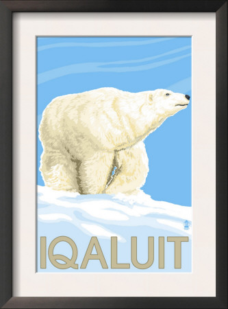 Iqaluit, Canada - Polar Bear, C.2009 by Lantern Press Pricing Limited Edition Print image