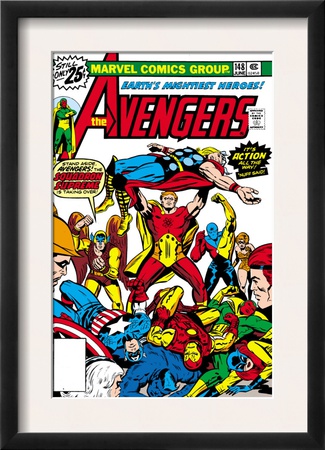 Avengers #148 Cover: Iron Man, Captain America, Hyperion, Thor, Avengers And Squadron Supreme by George Perez Pricing Limited Edition Print image