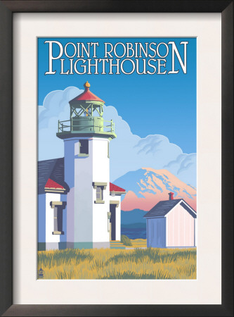 Point Robinson Lighthouse - Vashon Island, Wa, C.2009 by Lantern Press Pricing Limited Edition Print image
