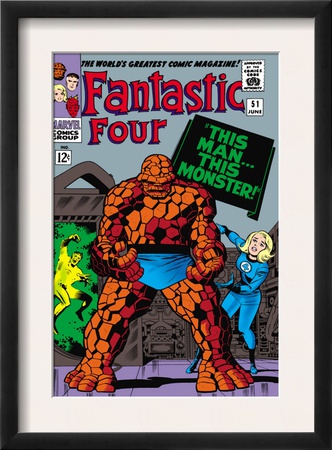 Fantastic Four #51 Cover: Invisible Woman And Thing by Jack Kirby Pricing Limited Edition Print image