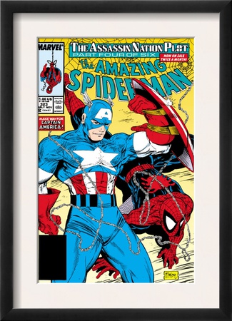 Amazing Spider-Man #323 Cover: Captain America And Spider-Man by Todd Mcfarlane Pricing Limited Edition Print image