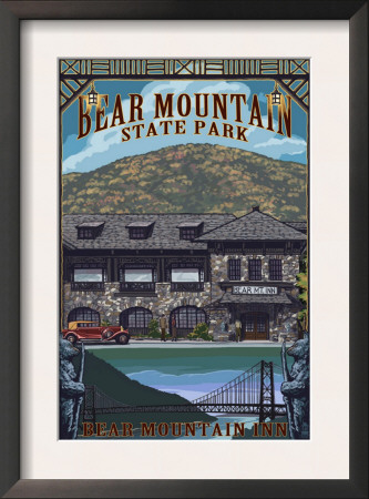 Bear Mountain State Park, New York - Bear Mountain Inn, C.2009 by Lantern Press Pricing Limited Edition Print image