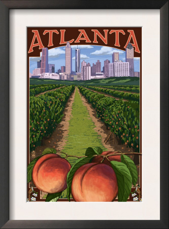 Atlanta, Georgia - Peaches, C.2009 by Lantern Press Pricing Limited Edition Print image
