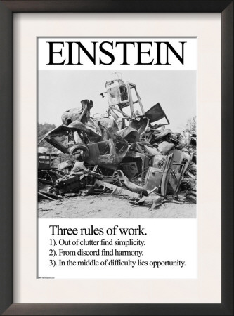 Einstein; Three Rules Of Work by Wilbur Pierce Pricing Limited Edition Print image