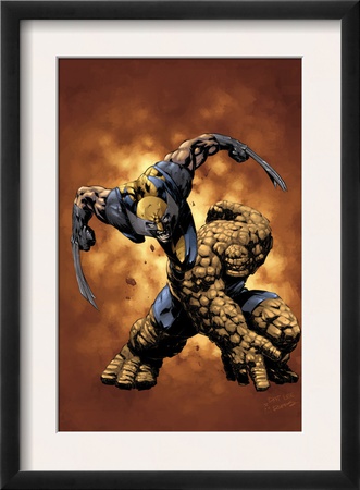 X-Men / Fantastic Four #4 Cover: Thing And Wolverine by Pat Lee Pricing Limited Edition Print image