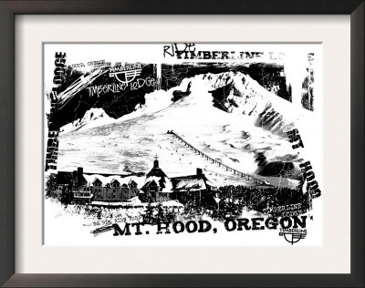 Timberline Lodge - Mt. Hood, Oregon Black And White, C.2008 by Lantern Press Pricing Limited Edition Print image