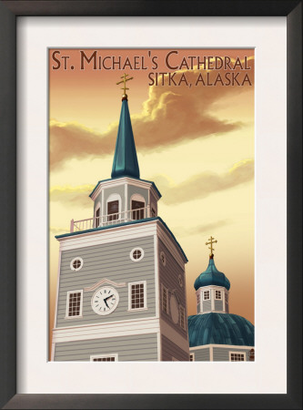Sitka, Alaska - St. Michael's Cathedral, C.2009 by Lantern Press Pricing Limited Edition Print image