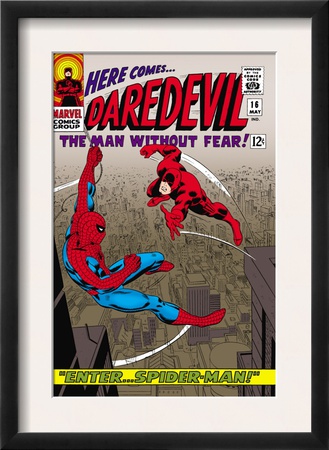 Daredevil #16 Cover: Spider-Man And Daredevil Charging by John Romita Sr. Pricing Limited Edition Print image