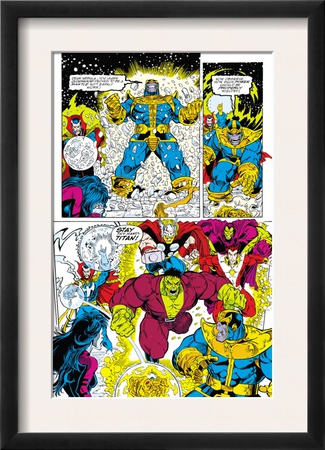 Infinity Gauntlet #6 Group: Thanos, Hulk, Thor And Dr. Strange by George Perez Pricing Limited Edition Print image