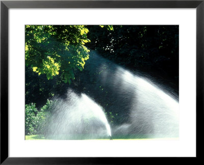Sprinklers At Bagatelle Near Paris, France by Martine Mouchy Pricing Limited Edition Print image
