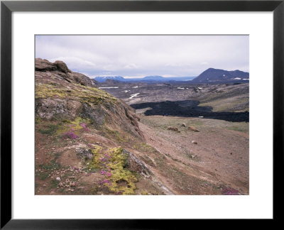 Black Lava Flow In Middle Distance, Krafla Volcanic Region, Active Between 1975 And 1984, Iceland by Geoff Renner Pricing Limited Edition Print image