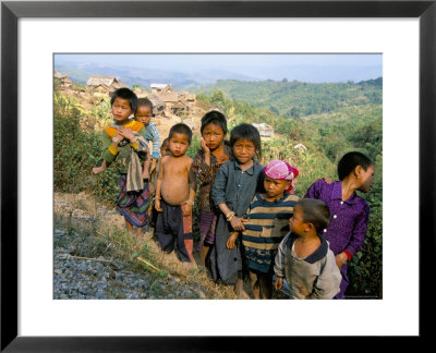 Village Children, Udomoxai (Udom Xai) Province, Laos, Indochina, Southeast Asia by Jane Sweeney Pricing Limited Edition Print image