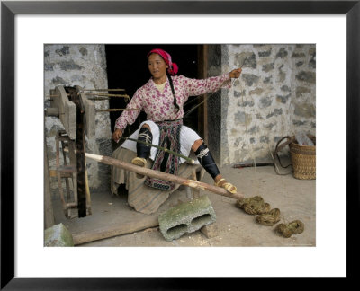 Woman Twisting Hemp, North Guangxi, China by Occidor Ltd Pricing Limited Edition Print image