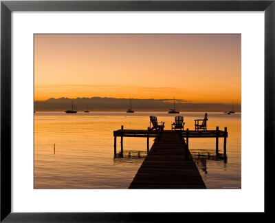 Jetty At Sunset, Caye Caulker, Belize by Russell Young Pricing Limited Edition Print image