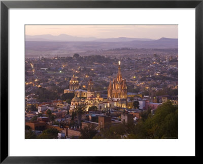 San Miguel De Allende And La Parroquia Church, Guanajuato State, Mexico by Peter Adams Pricing Limited Edition Print image