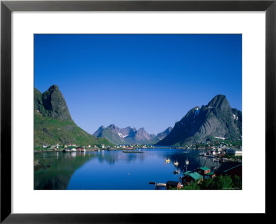Typical Scenery, Mountains And Sea, Reine, Lofoten Islands, Norway by Steve Vidler Pricing Limited Edition Print image