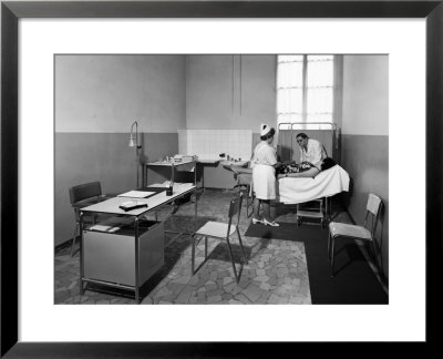 Medical Exam Inside The Giovanni Xxiii Institute, Rest And Recreation Home For The Elderly by A. Villani Pricing Limited Edition Print image