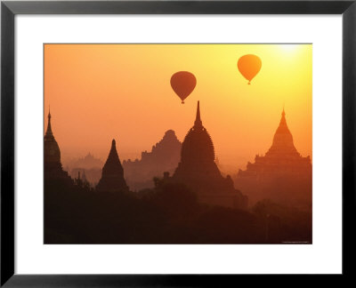 Sunrise Over Archaeological Zone With Hot Air Balloons by John Elk Iii Pricing Limited Edition Print image