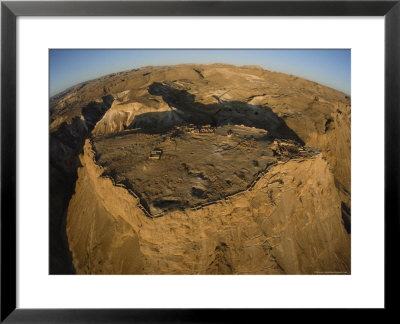 Aerial View Of The Ancient Jewish Fortress, The Ruins Of Masada by James L. Stanfield Pricing Limited Edition Print image