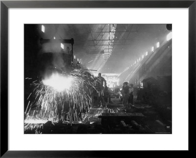 Men Working In An Iron Works Plant by John Dominis Pricing Limited Edition Print image