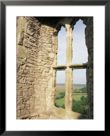 Detail Of Window In Weobley Castle, Gower Peninsula, West Glamorgan, Wales, United Kingdom by Julia Bayne Pricing Limited Edition Print image