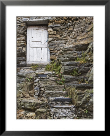 Rock Steps Lead To Old Wooden Door, Vernazza, Italy by Dennis Flaherty Pricing Limited Edition Print image