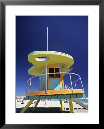 Lifeguard Station At Miami Beach, Florida, Usa by Peter Adams Pricing Limited Edition Print image