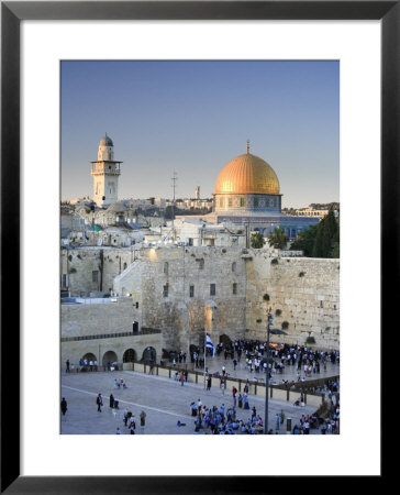 Western Wall And Dome Of The Rock Mosque, Jerusalem, Israel by Michele Falzone Pricing Limited Edition Print image