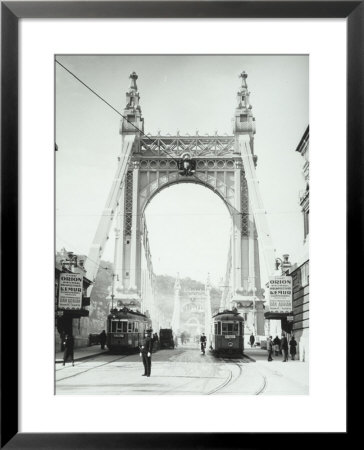 View Of The Chain Bridge, Called Szechenyi-Lanchid, Budapest by Vincenzo Balocchi Pricing Limited Edition Print image
